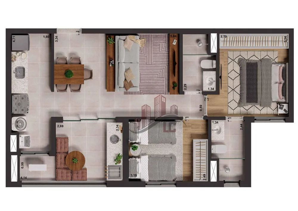 Apartamento, 3 quartos, 96 m² - Foto 6