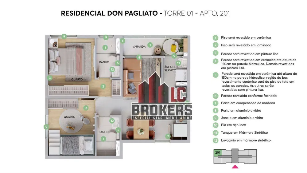 Apartamento, 2 quartos, 43 m² - Foto 16