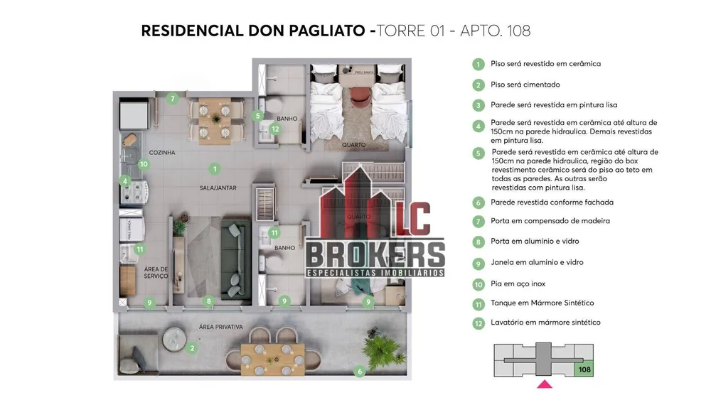 Apartamento, 2 quartos, 43 m² - Foto 17