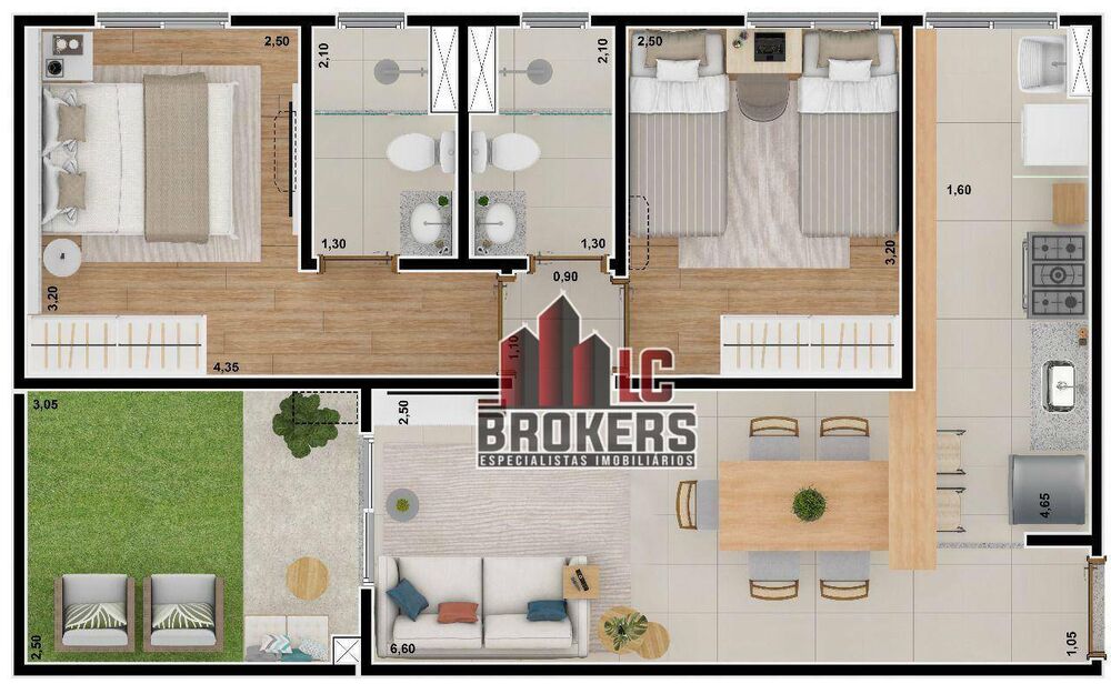 Apartamento, 2 quartos, 54 m² - Foto 4