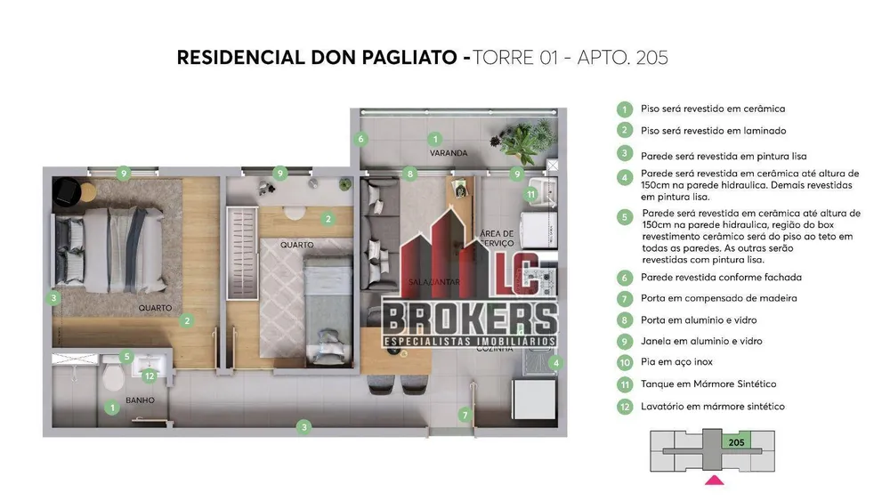 Apartamento, 2 quartos, 44 m² - Foto 15