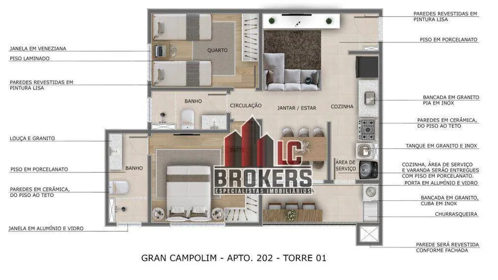 Apartamento, 2 quartos, 58 m² - Foto 16