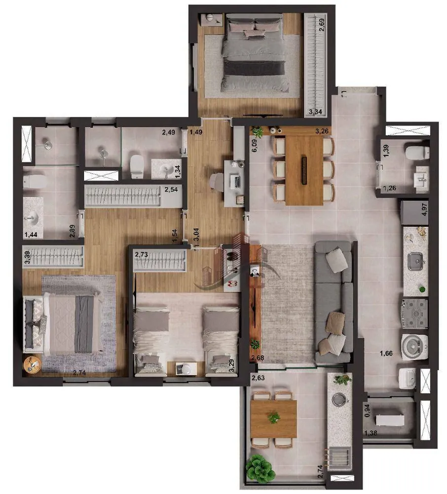 Apartamento, 3 quartos, 115 m² - Foto 5