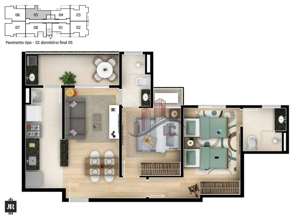 Apartamento, 2 quartos, 52 m² - Foto 14