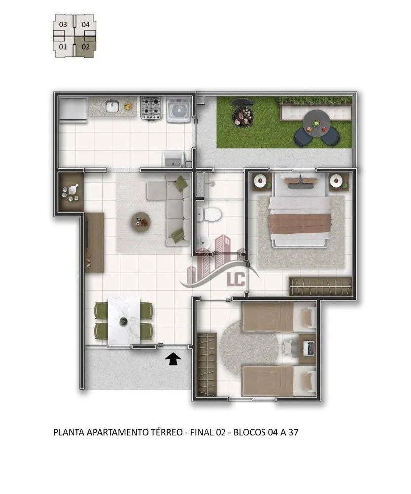 Casa de Condomínio, 2 quartos - Foto 4