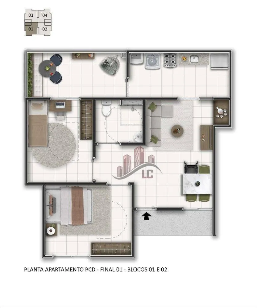 Casa de Condomínio, 2 quartos - Foto 3