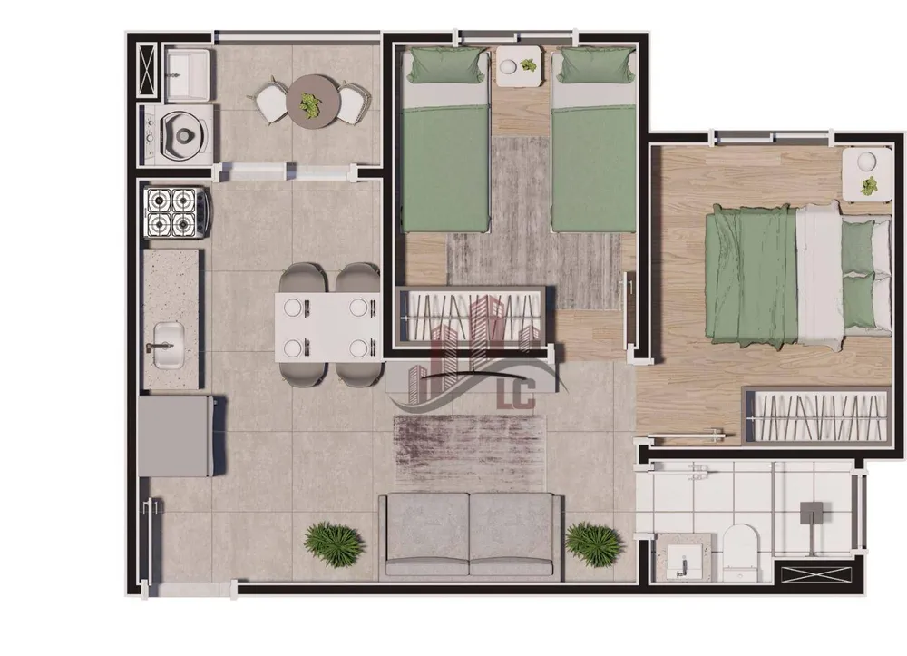 Apartamento, 2 quartos, 40 m² - Foto 2