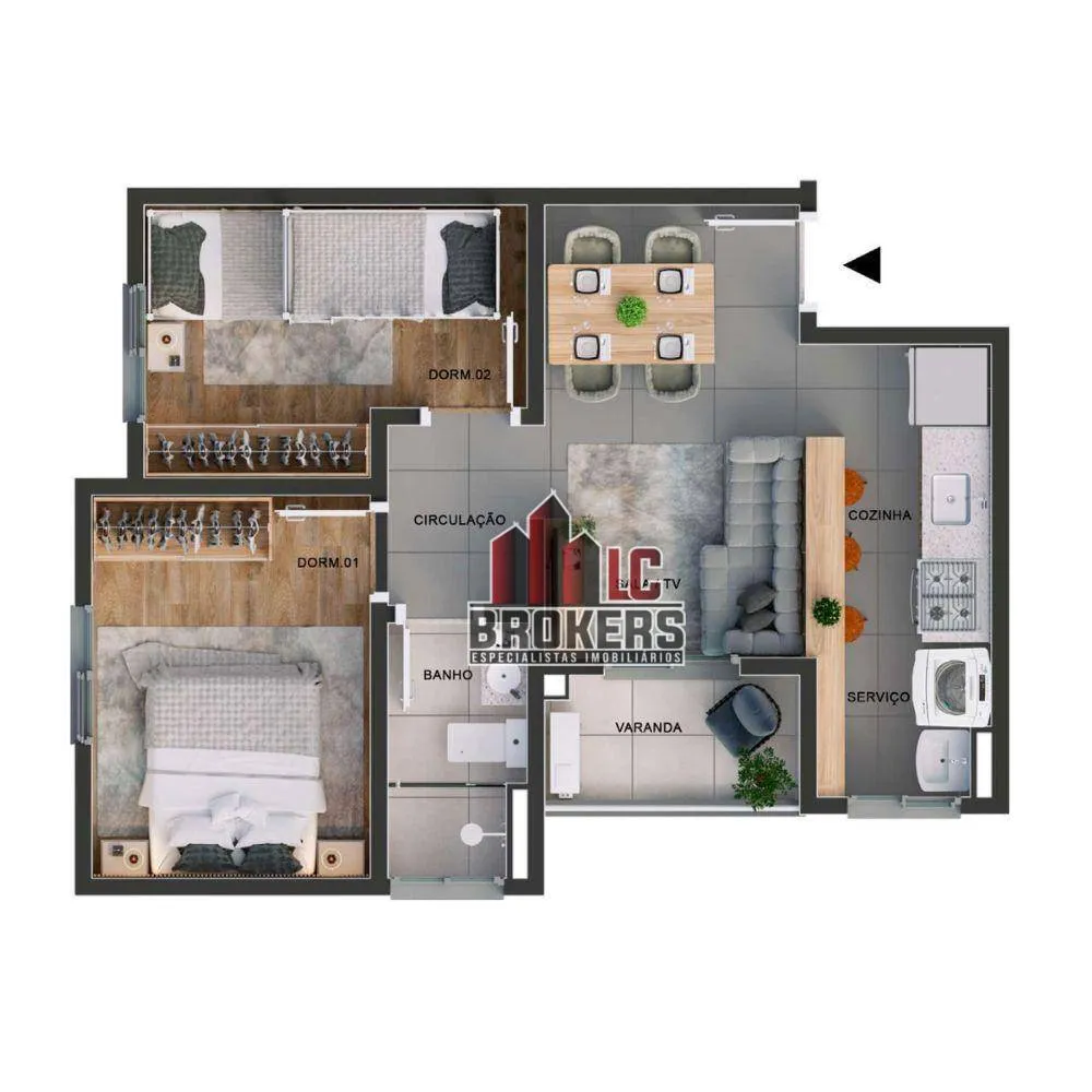 Apartamento, 2 quartos, 43 m² - Foto 19