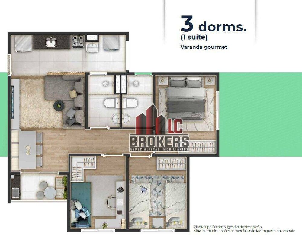 Apartamento à venda com 2 quartos, 60m² - Foto 4