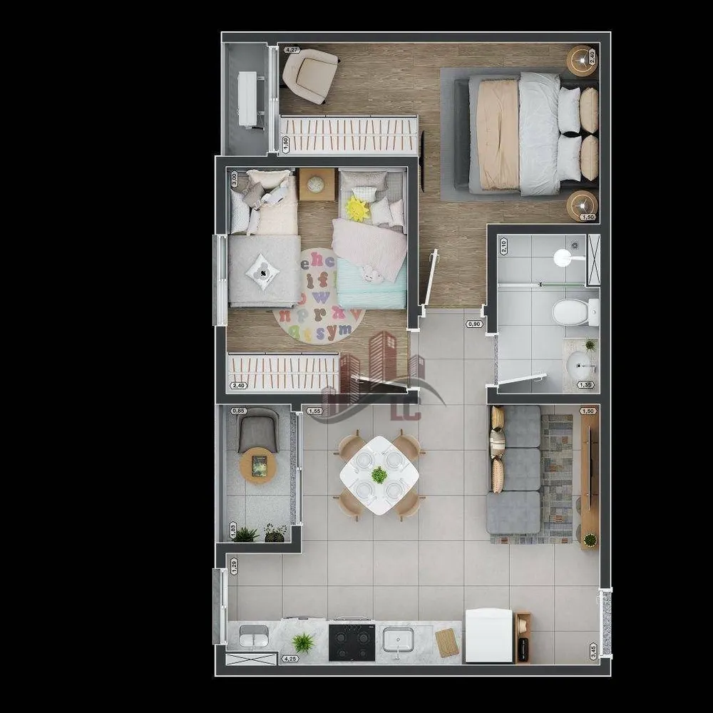 Apartamento, 2 quartos, 43 m² - Foto 8