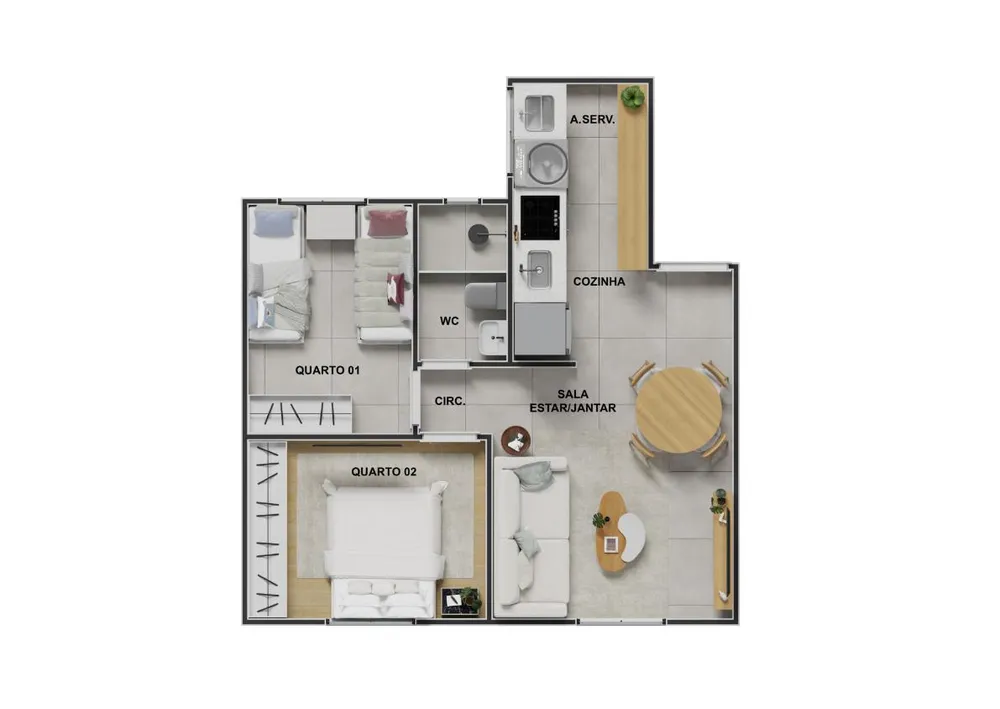 Apartamento, 2 quartos, 41 m² - Foto 5