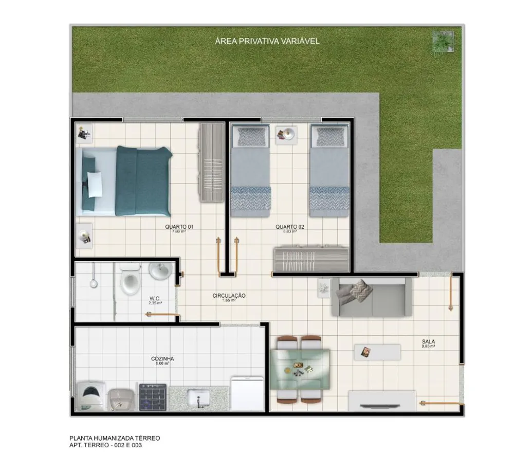 Apartamento, 2 quartos, 40 m² - Foto 6