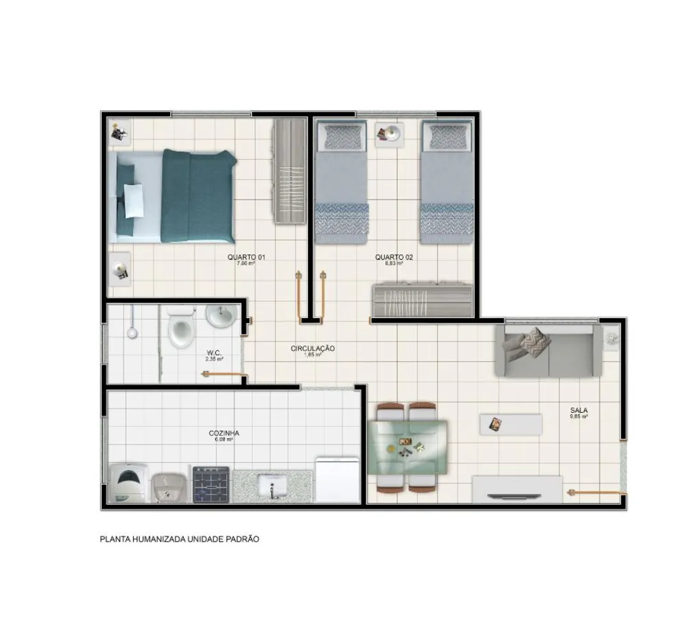 Apartamento, 2 quartos, 40 m² - Foto 4