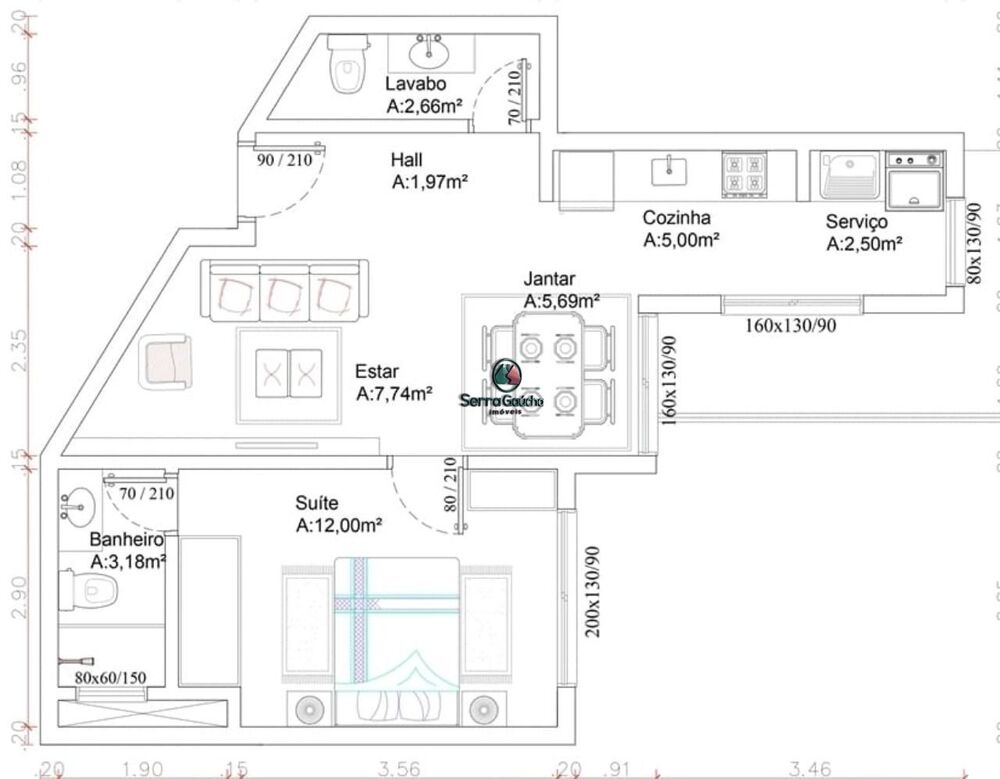 Apartamento, 1 quarto, 49 m² - Foto 3
