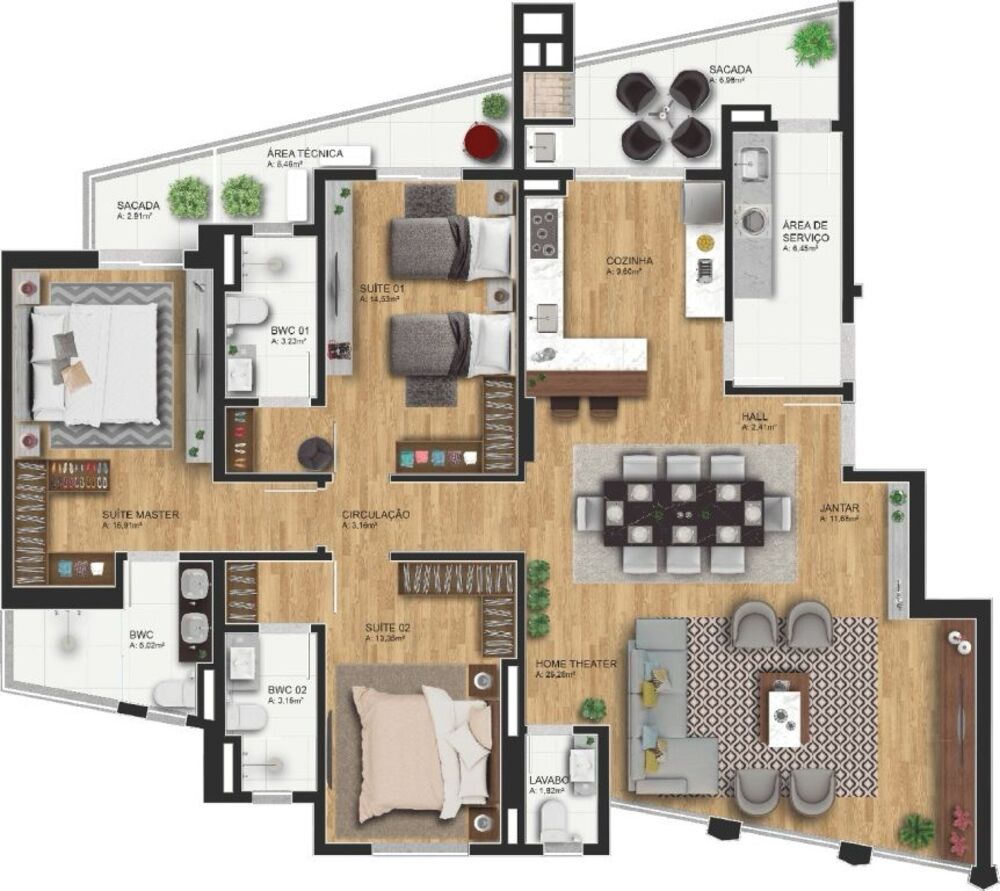 Apartamento, 3 quartos, 149 m² - Foto 7