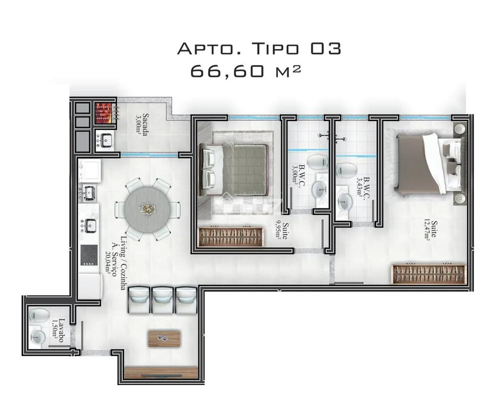 Apartamento, 2 quartos, 63 m² - Foto 6