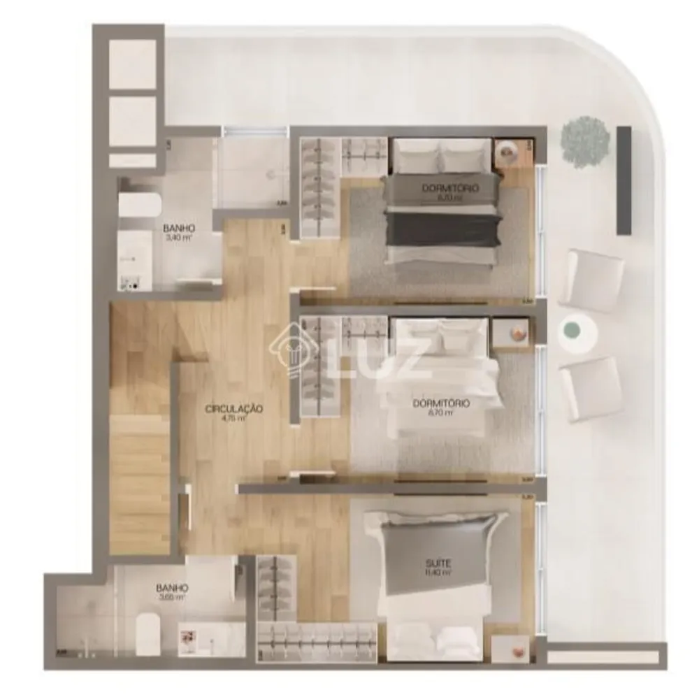 Apartamento, 3 quartos, 75 m² - Foto 8