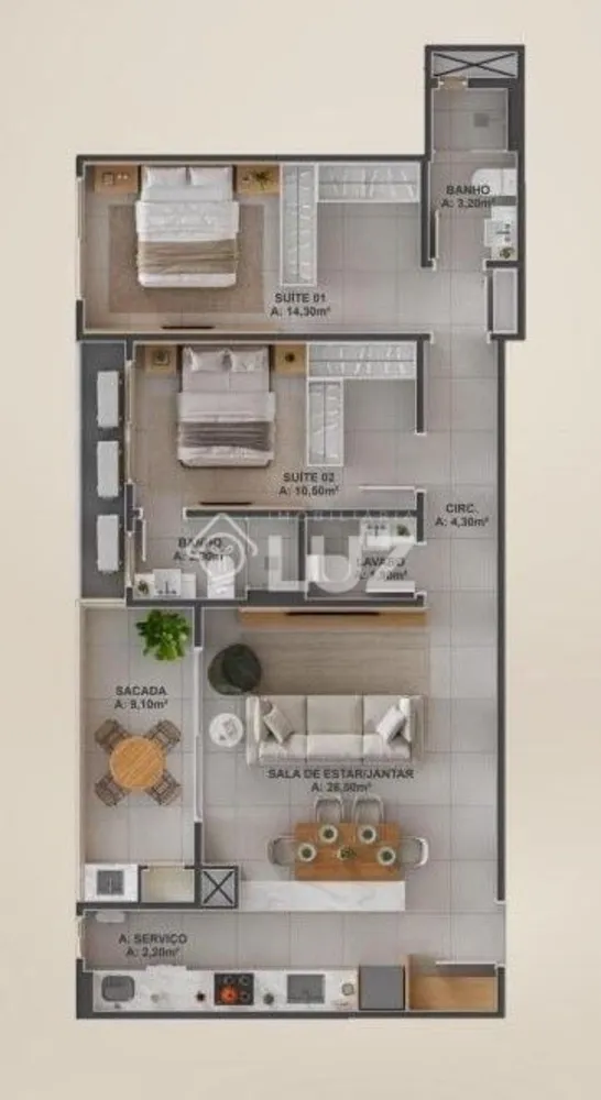 Apartamento, 2 quartos, 85 m² - Foto 8