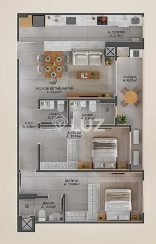 Apartamento, 2 quartos, 85 m² - Foto 10