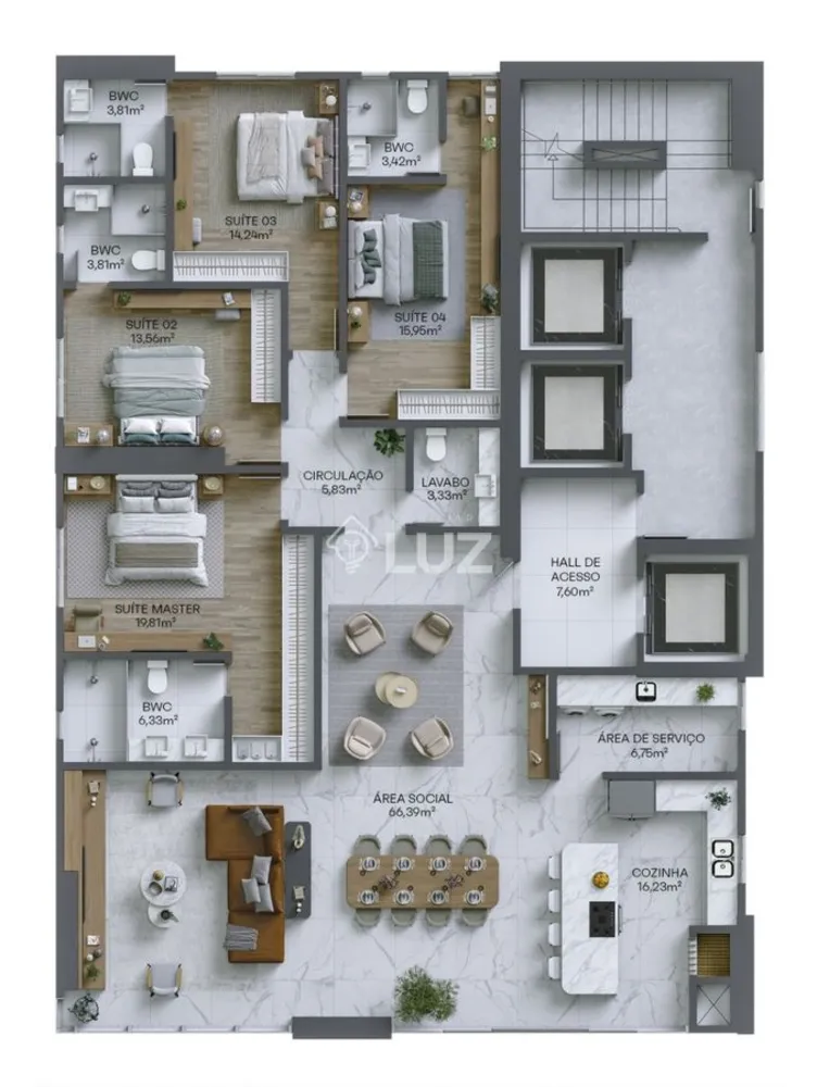 Apartamento, 4 quartos, 202 m² - Foto 6