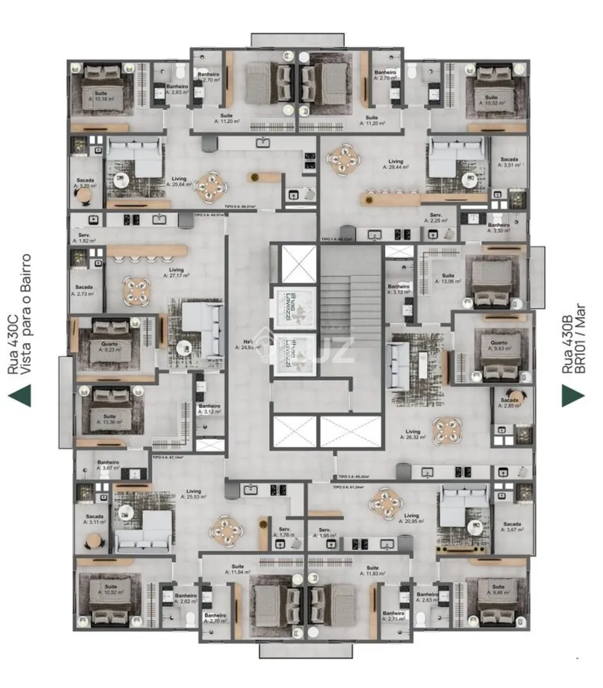 Apartamento, 2 quartos, 62 m² - Foto 3