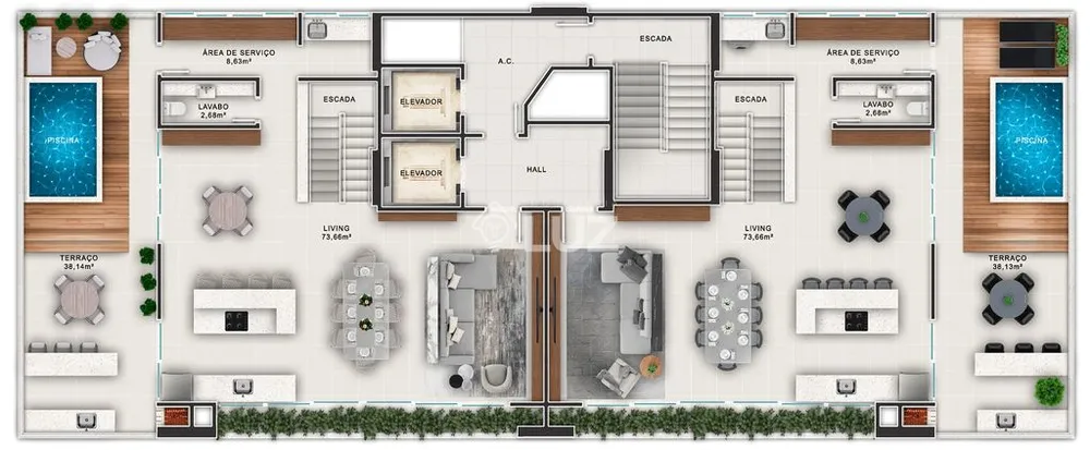 Cobertura, 3 quartos, 134 m² - Foto 3