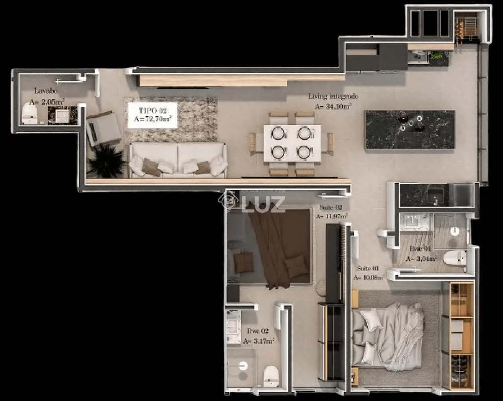 Apartamento, 2 quartos, 73 m² - Foto 8