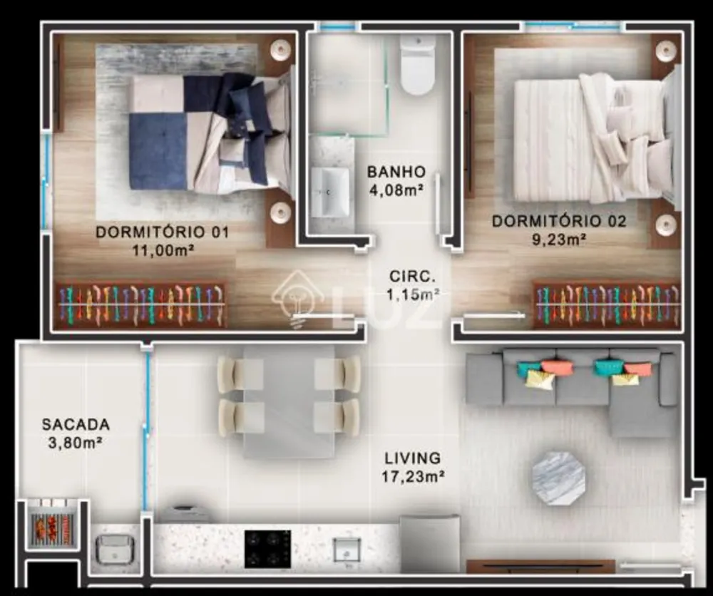Apartamento, 2 quartos, 53 m² - Foto 12