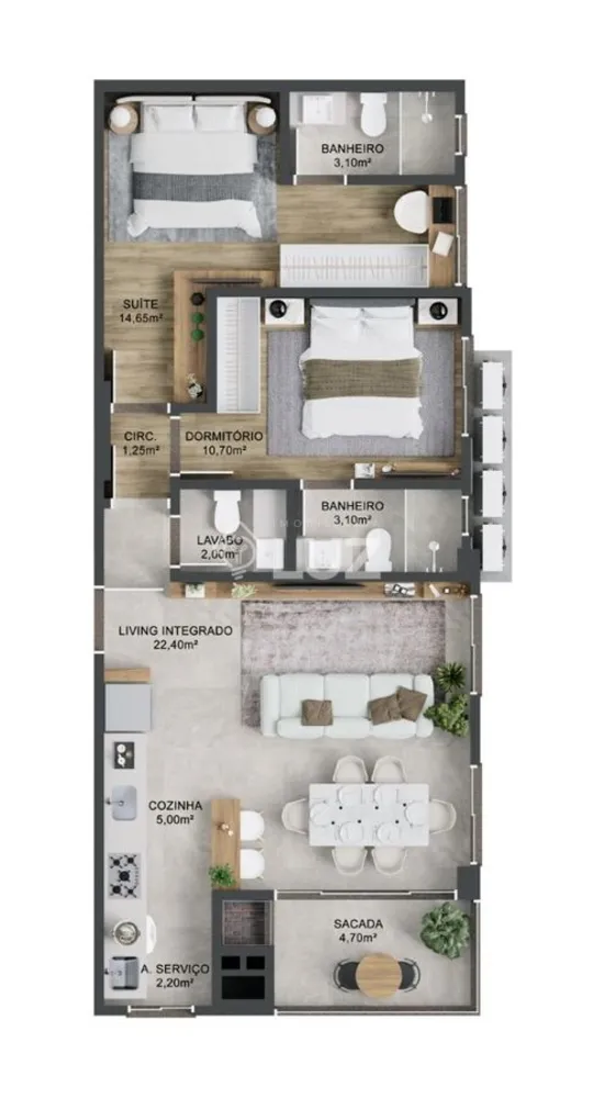 Cobertura, 2 quartos, 80 m² - Foto 2