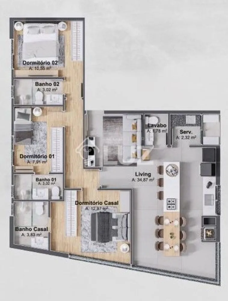 Apartamento, 2 quartos, 105 m² - Foto 6