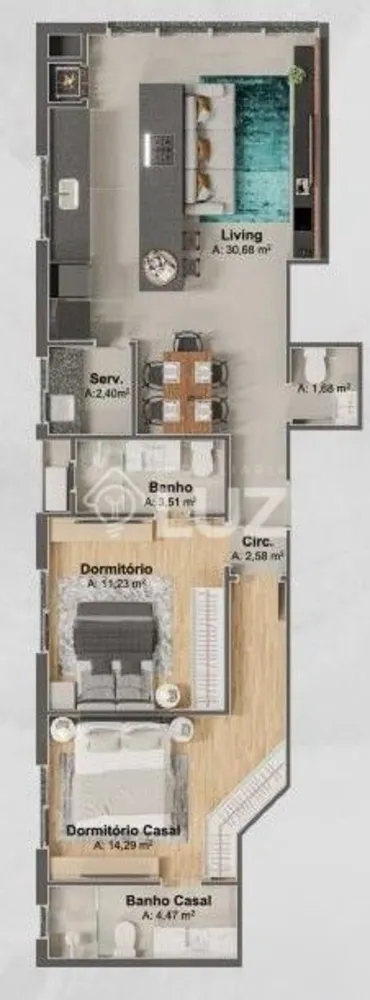 Apartamento, 2 quartos, 105 m² - Foto 4