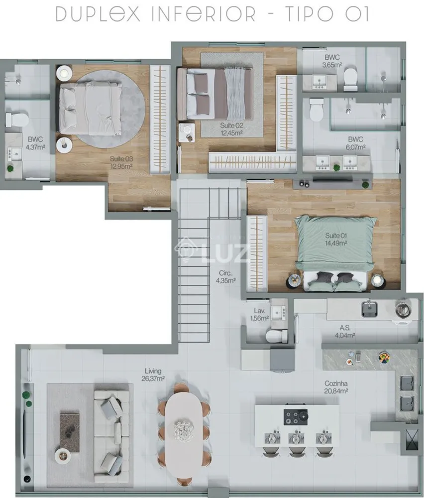Cobertura, 3 quartos, 125 m² - Foto 12