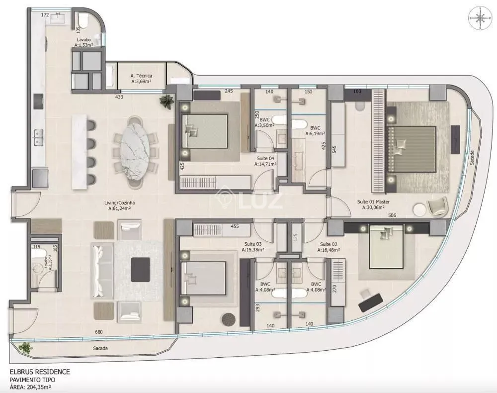 Apartamento, 4 quartos, 204 m² - Foto 4