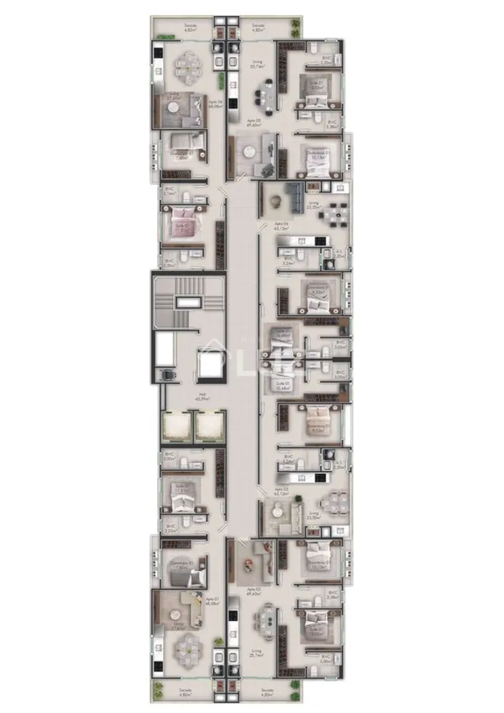 Apartamento, 2 quartos, 63 m² - Foto 2