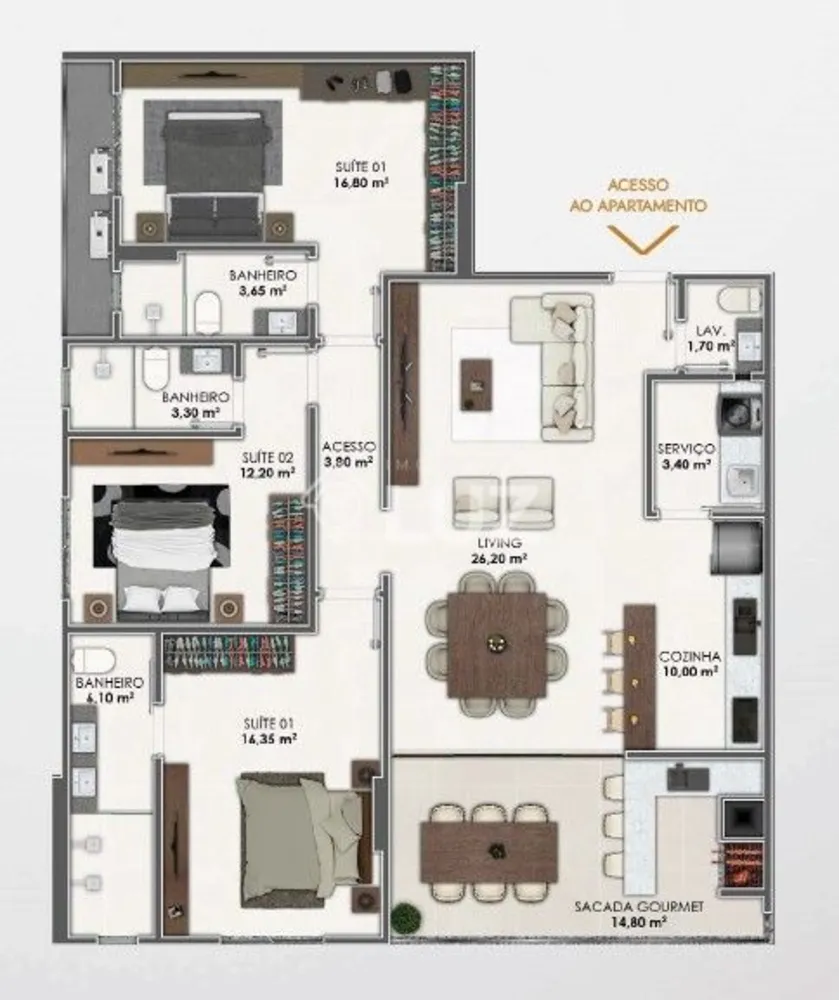 Apartamento, 3 quartos, 95 m² - Foto 6