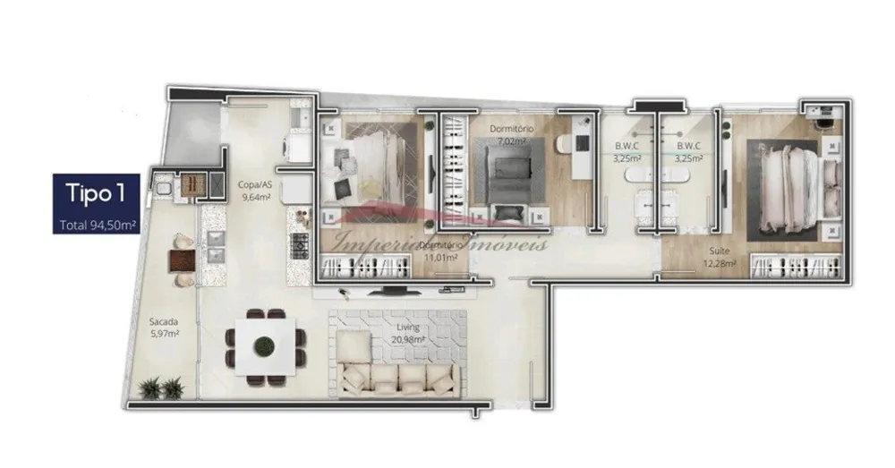 Apartamento, 3 quartos, 94 m² - Foto 5