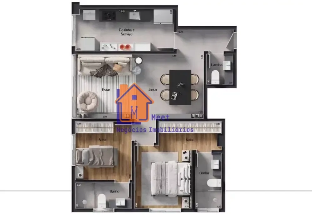 Apartamento, 2 quartos, 69 m² - Foto 7