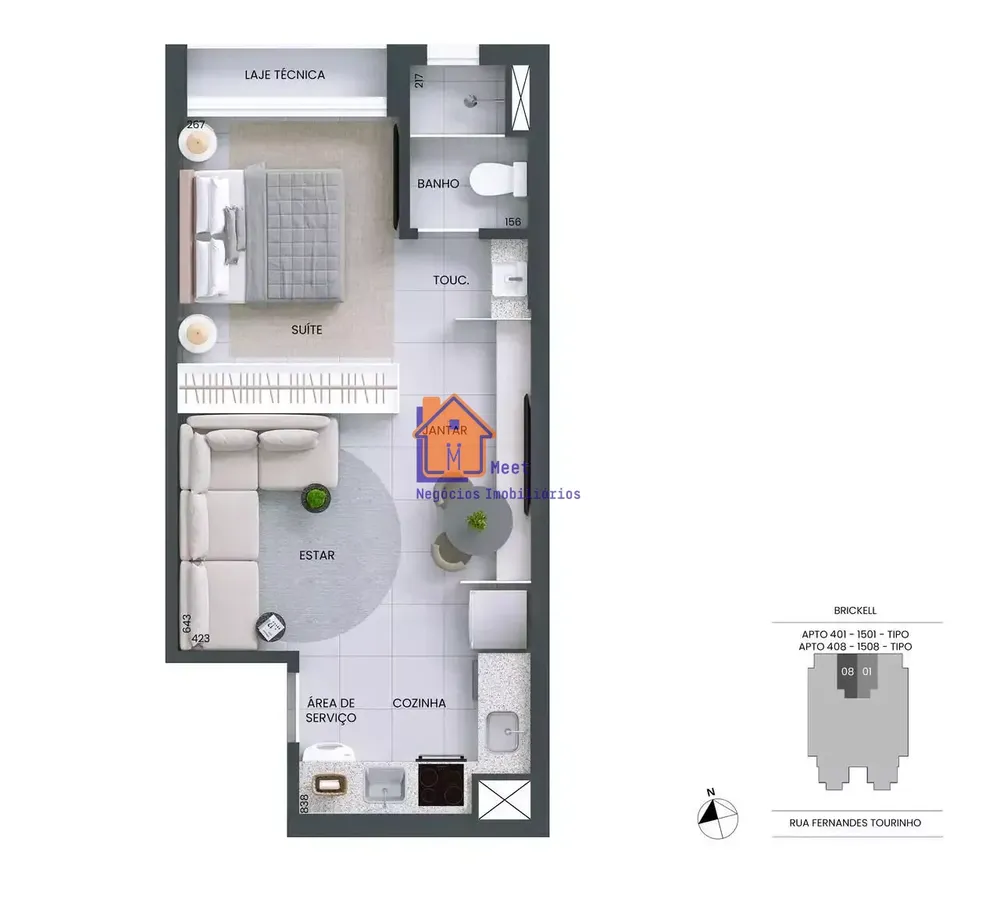 Apartamento, 1 quarto, 35 m² - Foto 3