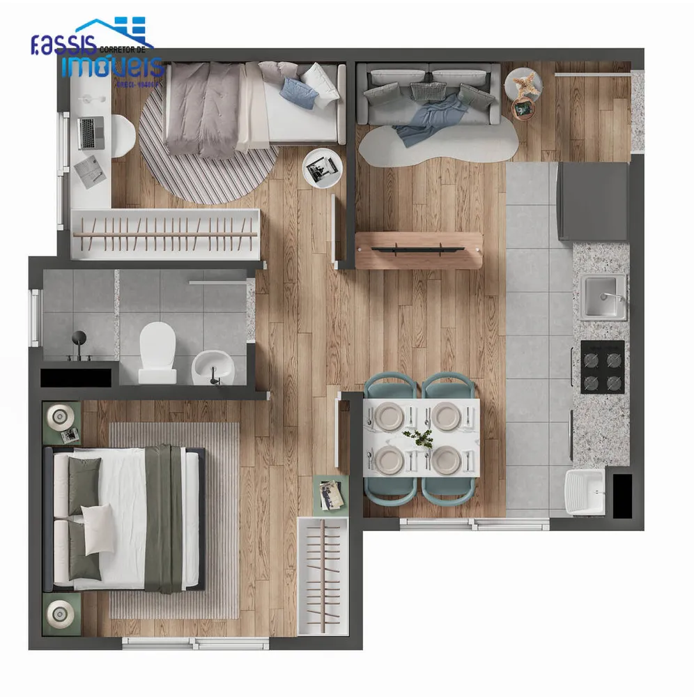 Apartamento, 2 quartos, 35 m² - Foto 12