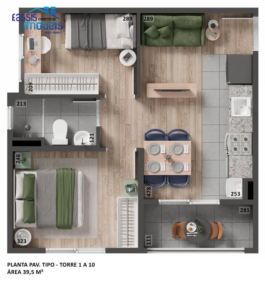Apartamento, 2 quartos, 35 m² - Foto 11