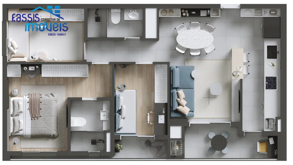 Apartamento, 3 quartos, 78 m² - Foto 1