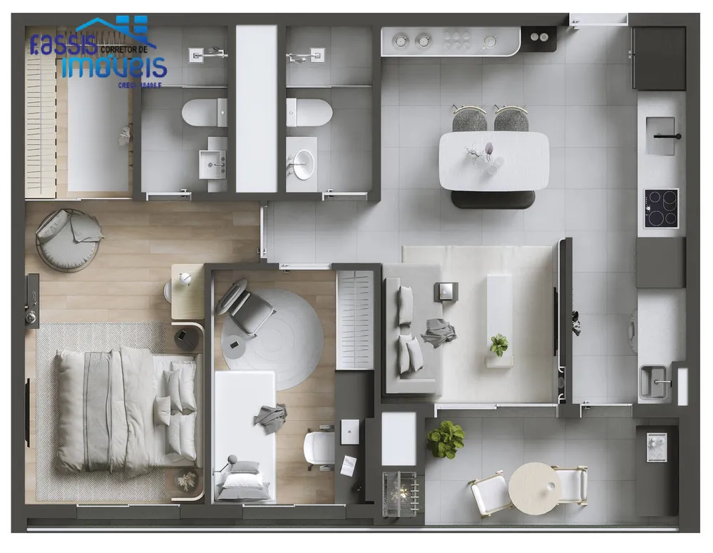 Apartamento, 3 quartos, 78 m² - Foto 3