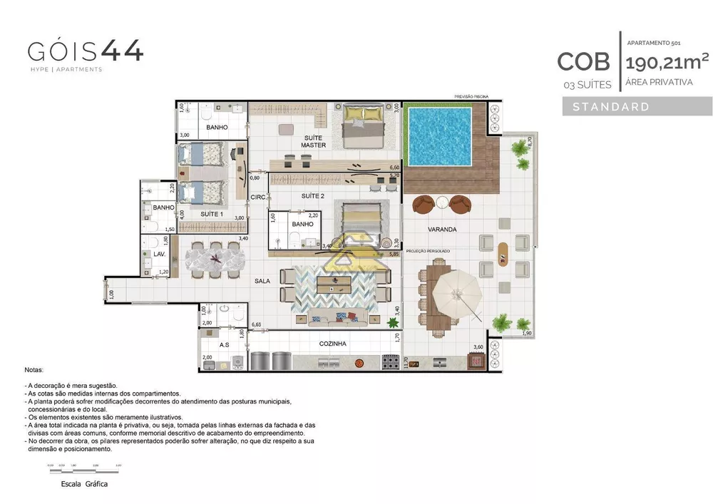 Cobertura, 3 quartos, 190 m² - Foto 2