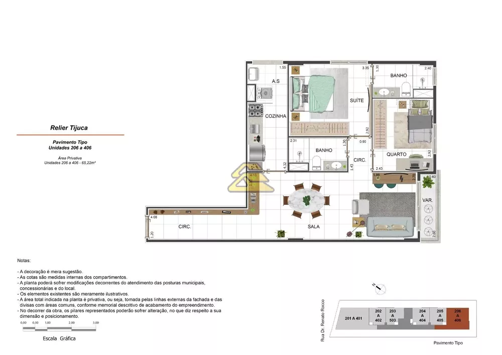 Apartamento, 2 quartos, 65 m² - Foto 2