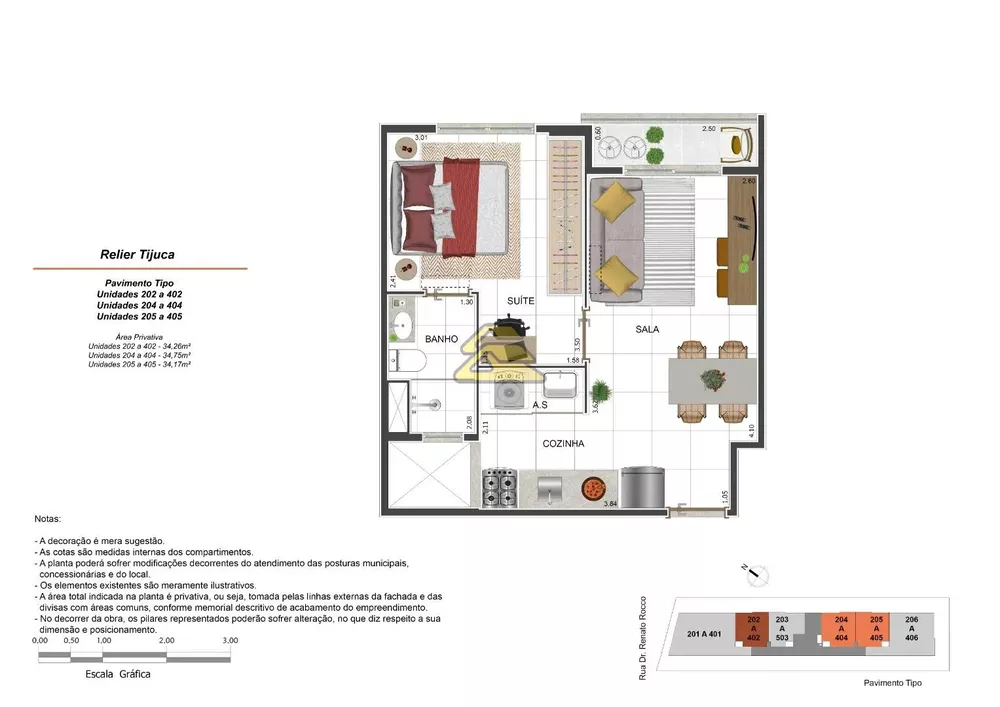 Apartamento, 1 quarto, 34 m² - Foto 2