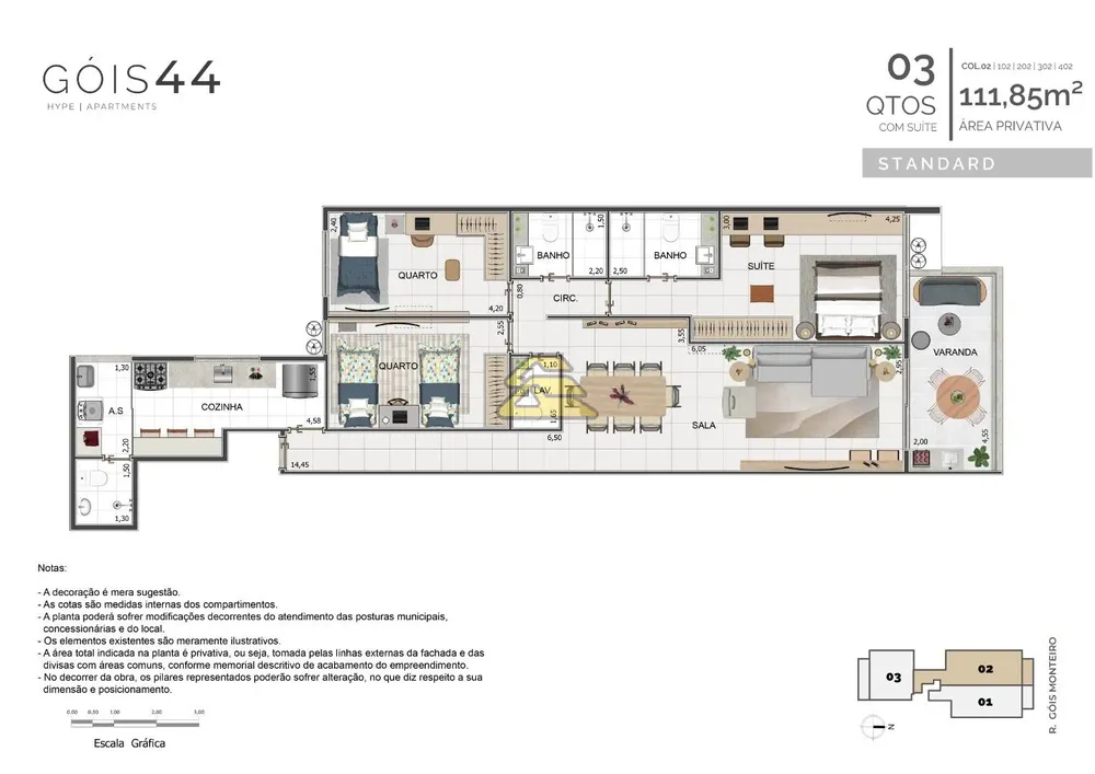Apartamento, 3 quartos, 111 m² - Foto 3