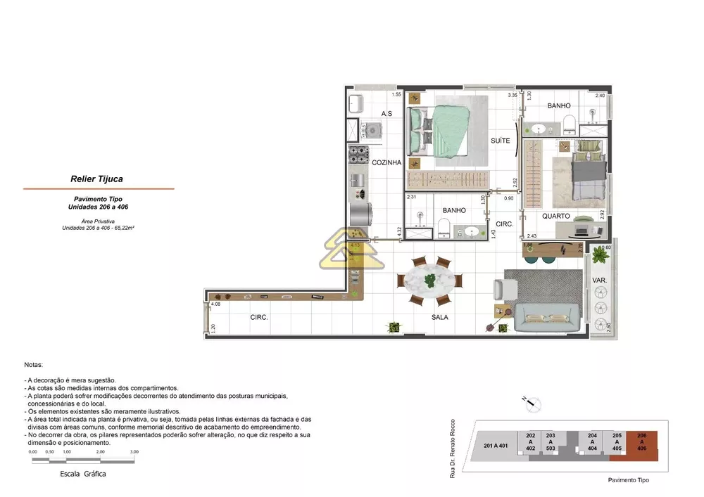 Apartamento, 2 quartos, 65 m² - Foto 2