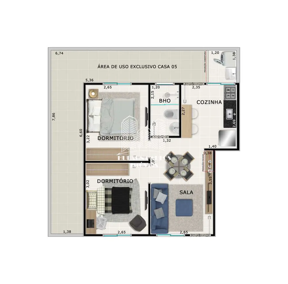 Casa, 2 quartos, 41 m² - Foto 20