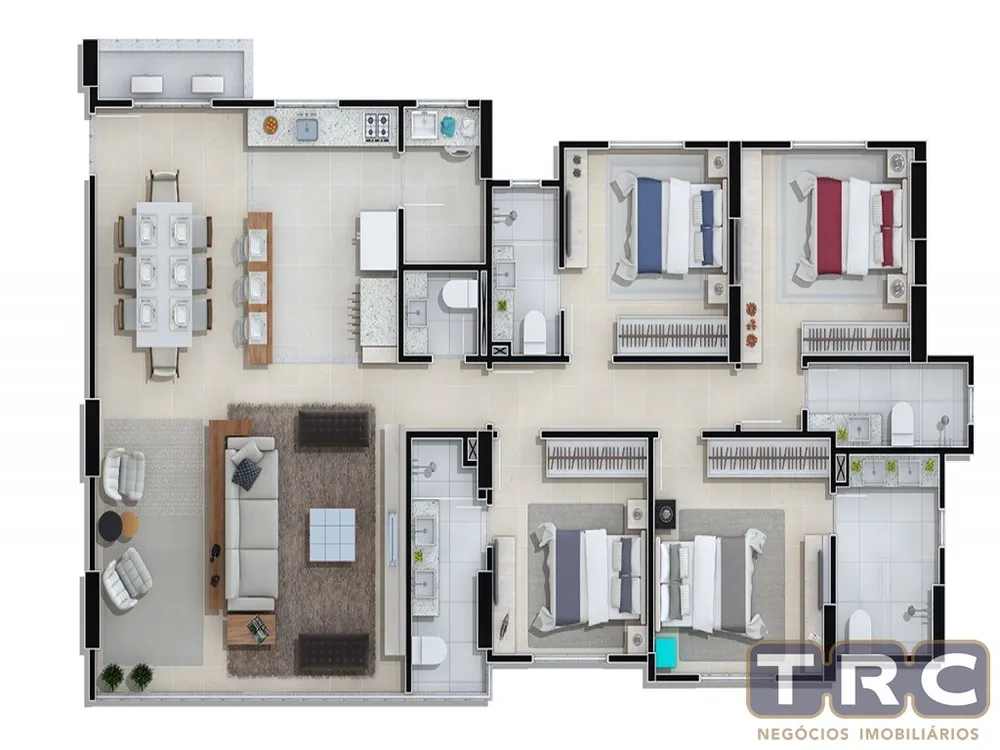 Apartamento, 4 quartos, 149 m² - Foto 2