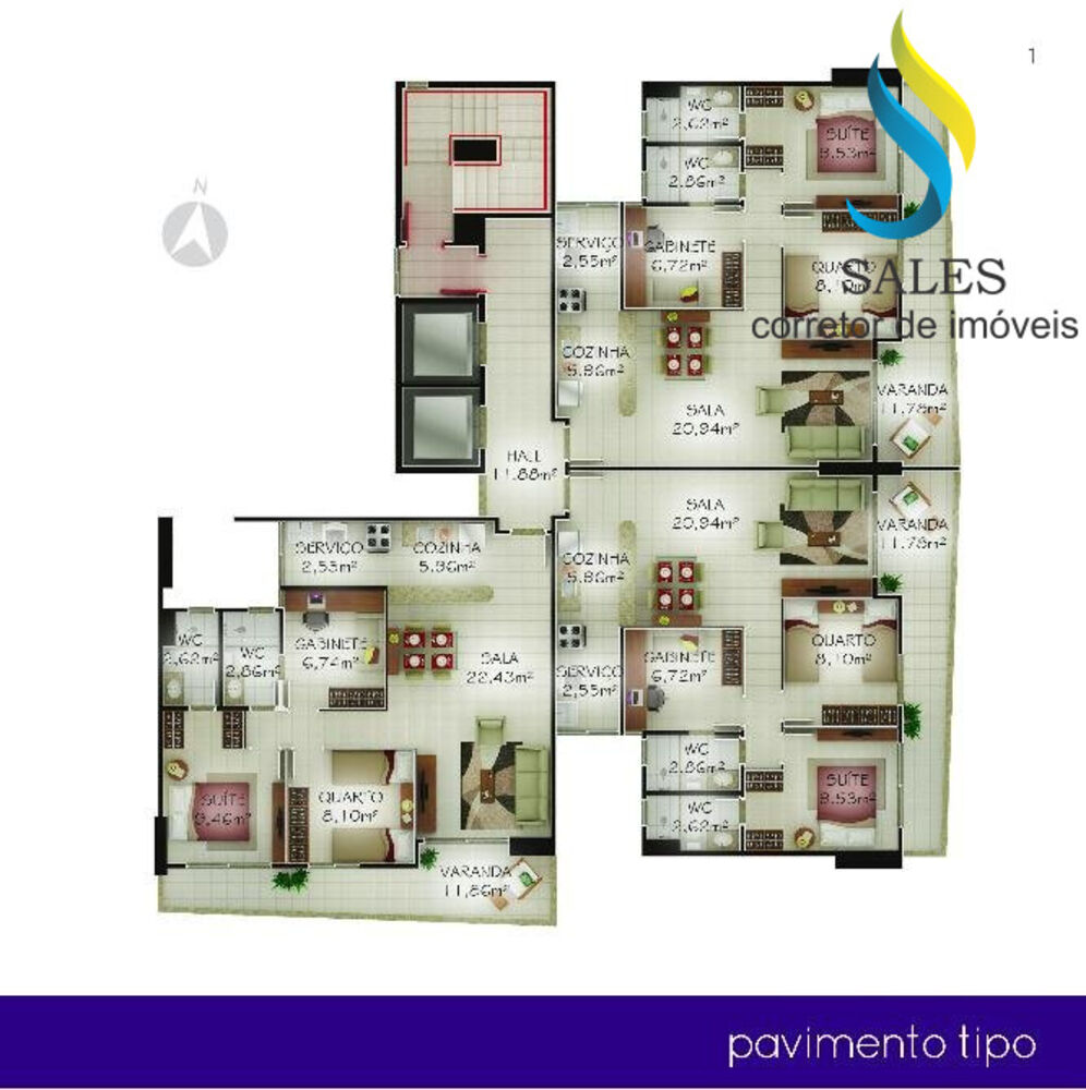Apartamento à venda com 3 quartos, 86m² - Foto 3